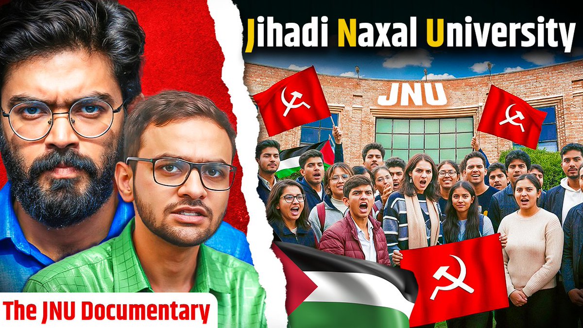 RitikaChandola's tweet image. We released a documentary on JNU (Link- youtu.be/U2-Ar-dwv9Q), where we tried to decode the mentality of leftist students; specifically, what motivates them to go against their own country, how an anti-government stance turns into an anti-India stance and why this admiration…