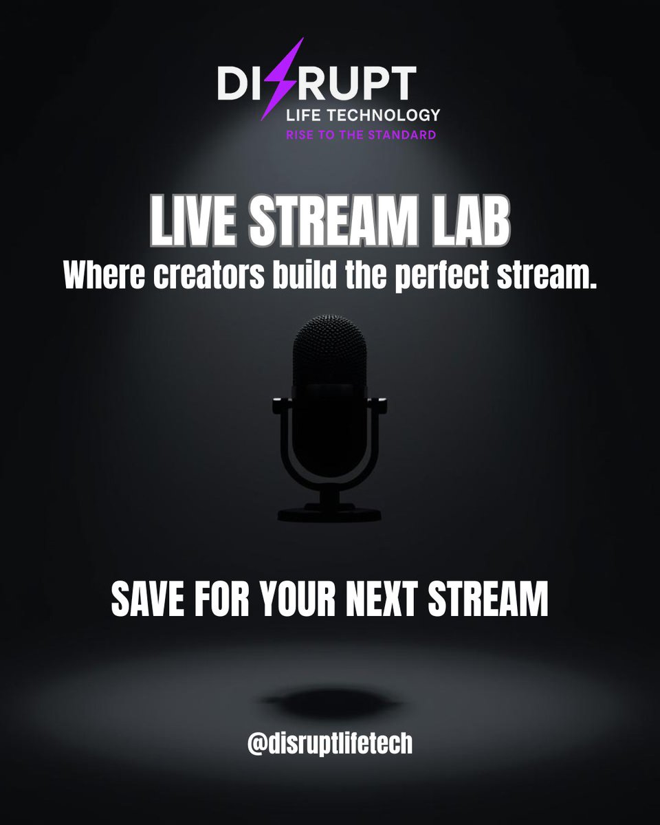 disruptlifetech's tweet image. 🎧 Welcome to the Stream Lab.

Every upgrade hits harder, every detail sharper, and your setup matches your energy.

💡 Save this for your next stream.

@disruptlifetech | disruptlife.net
.
.
.
#Disrupt #ExpectImpact #ChallengeEverything #InnovationStartsHere