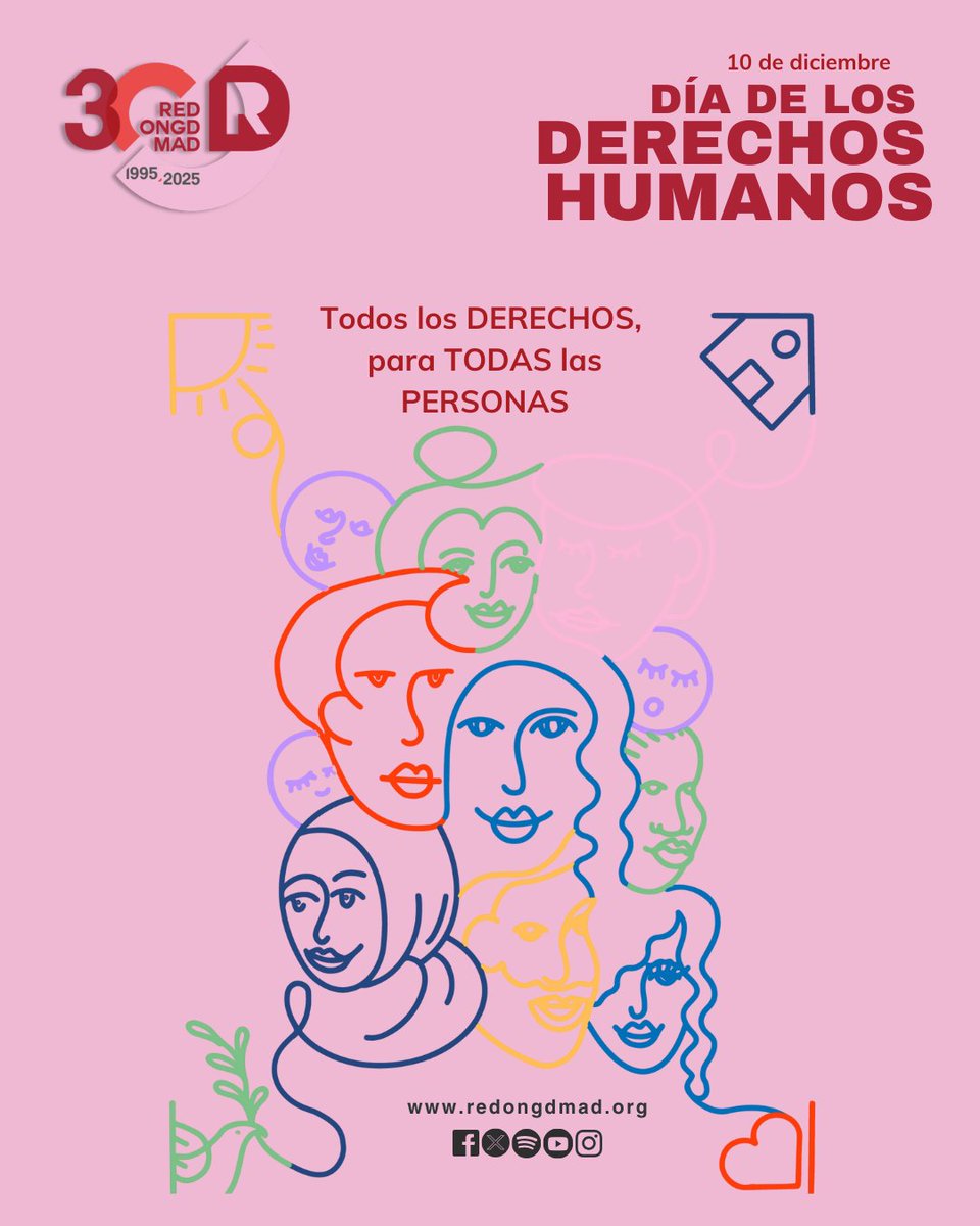 Hoy es el #DíaDeLosDerechosHumanos. Las ONGD realizan una labor fundamental en la defensa de todos los derechos para todas las personas. Hoy es necesario recordar que otro mundo es posible, y que cada acción cuenta para construirlo. 
#RedONGDMadrid #DerechosHumanos
