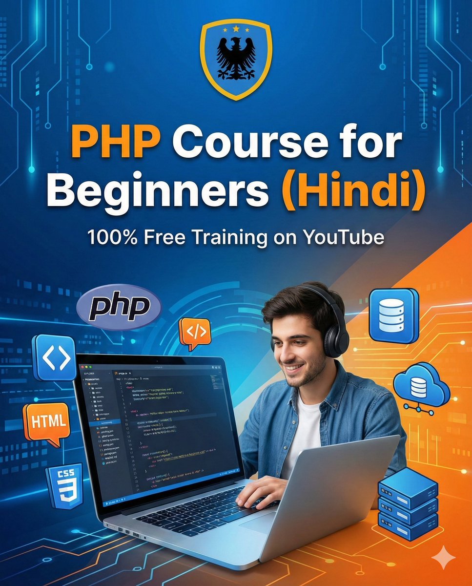 GitaCyber91113's tweet image. Learn PHP for Beginners – 100% FREE
Are you ready to start your journey in PHP programming? 

🔗 Subscribe Now &amp;amp; Start Learning: youtube.com/@CyberGita

#PHP #LearnPHP #FreeCourse #CyberGita #ProgrammingInHindi #CodeInHindi #WebDevelopment #BeginnersGuide #100PercentFree