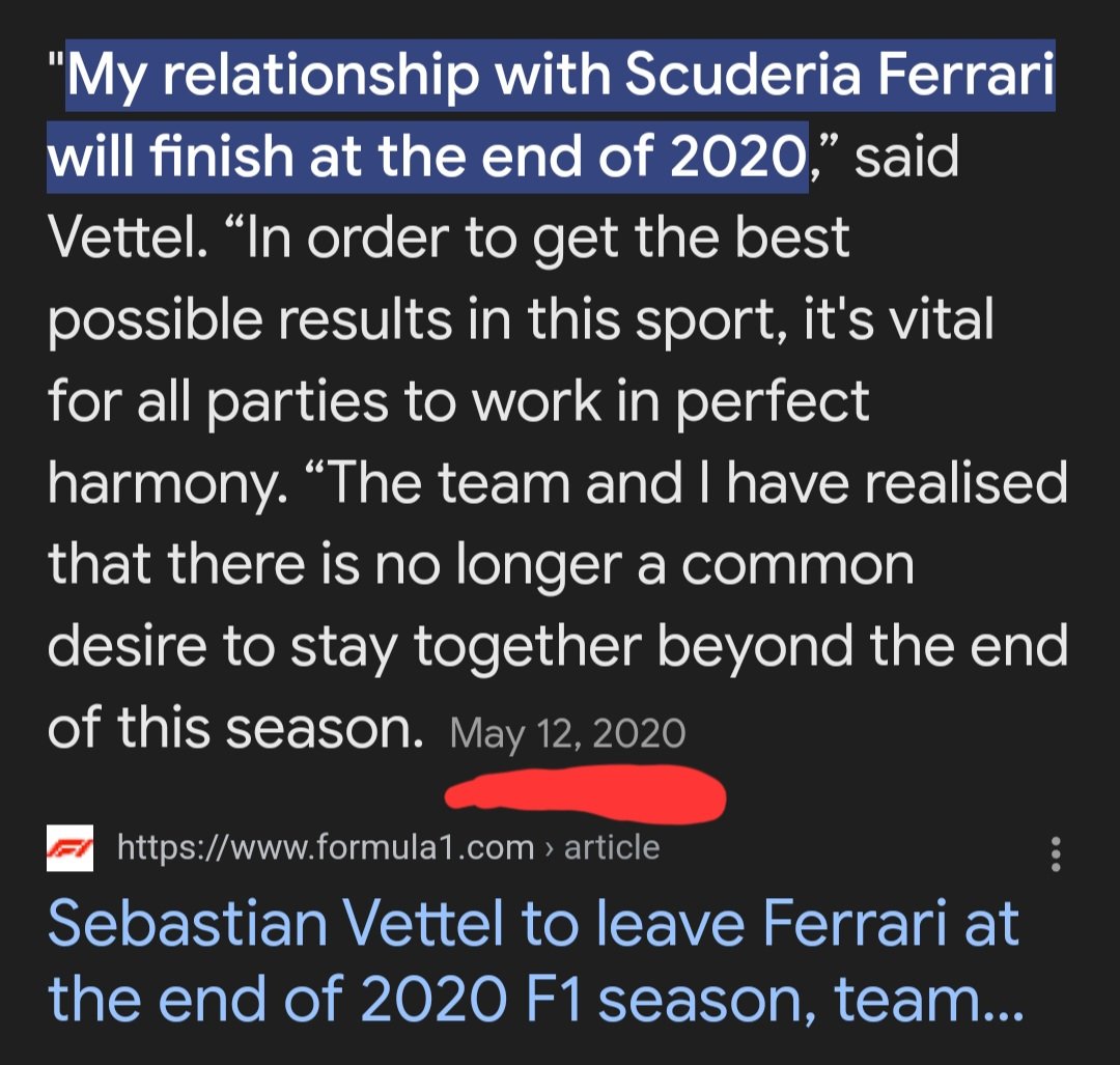 nothing beats him the day they announced seb was leaving