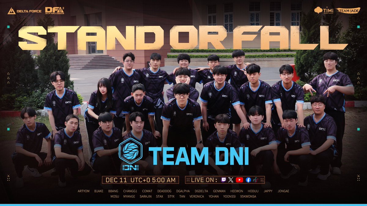 DeltaForce_Game's tweet photo. 🌟The stage is set for Warfare at its highest level.

⚔ TL, HR, RLF, and DNI are ready to claim the crown.

📣Stay tuned — DFIW 2025 kicks off December 11–14. https://t.co/gi5zkvhlbP