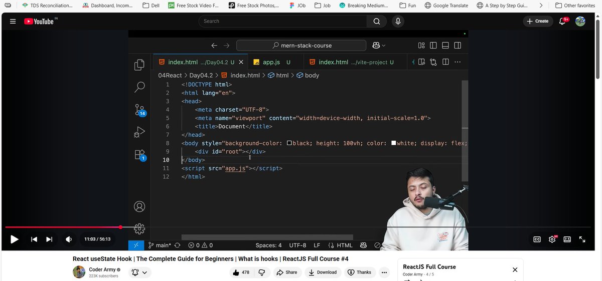 Durgeshy_adav's tweet image. Explored React useState Hook 🧠
Learned what Hooks are &amp;amp; how useState() helps manage dynamic data inside components ⚛️
A big step toward mastering React’s functional side 💪
#100DaysOfCode #ReactJS #WebDev #JavaScript #Frontend #CoderArmy #ReactHooks