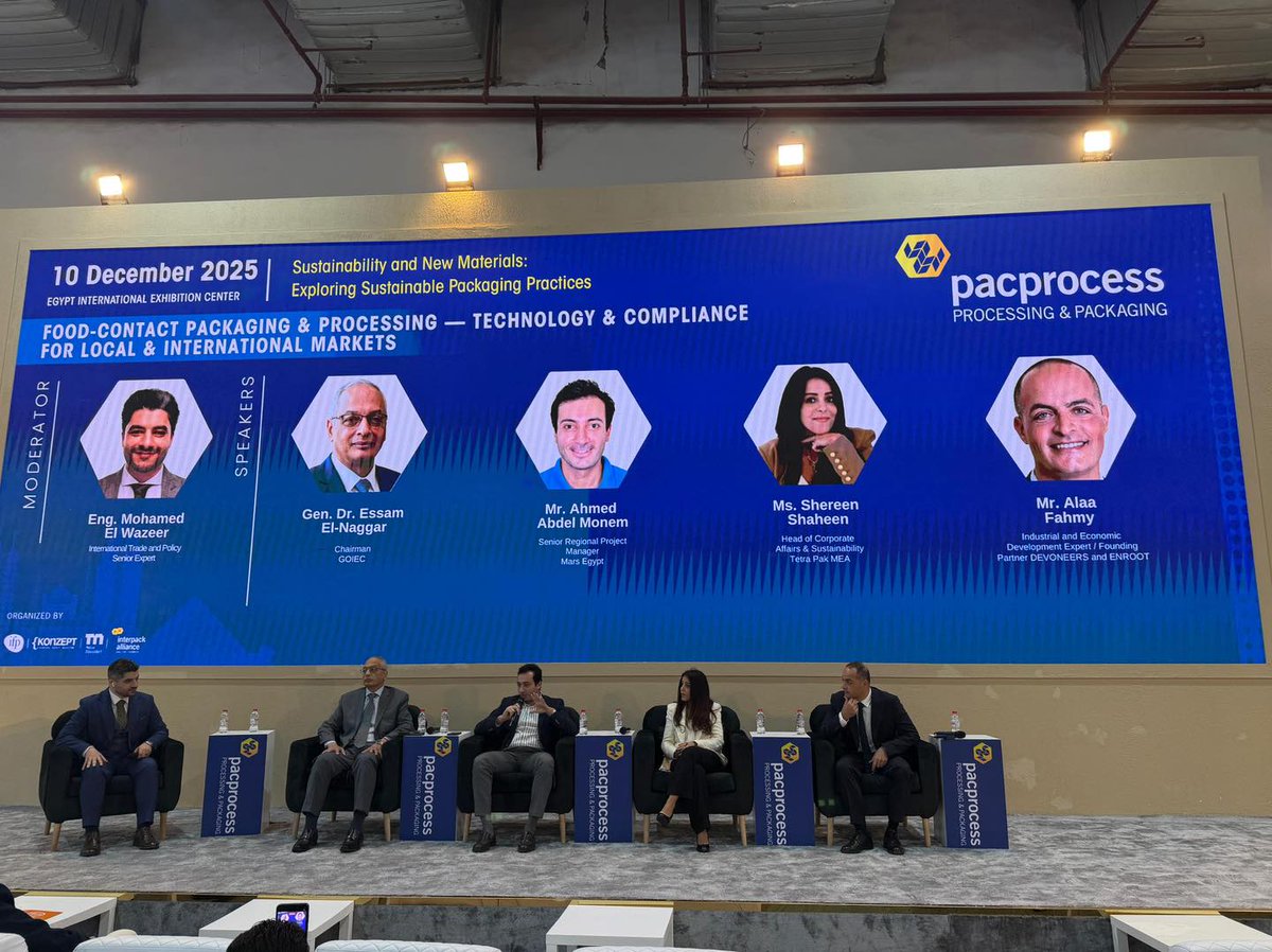 interpackmea's tweet photo. التعبئة والتغليف والتجهيزات الملامسة للغذاء — التكنولوجيا والامتثالالنطاق: ابتكارات التعبئة والتغليف الغذائية الآمنه

#pacprocessMEA2025 https://t.co/zxerhK7ppE