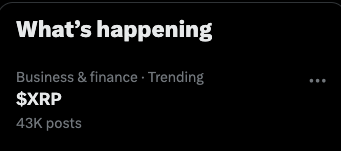 TheCryptoSquire's tweet image. It’s happening. $XRP trending today 👀