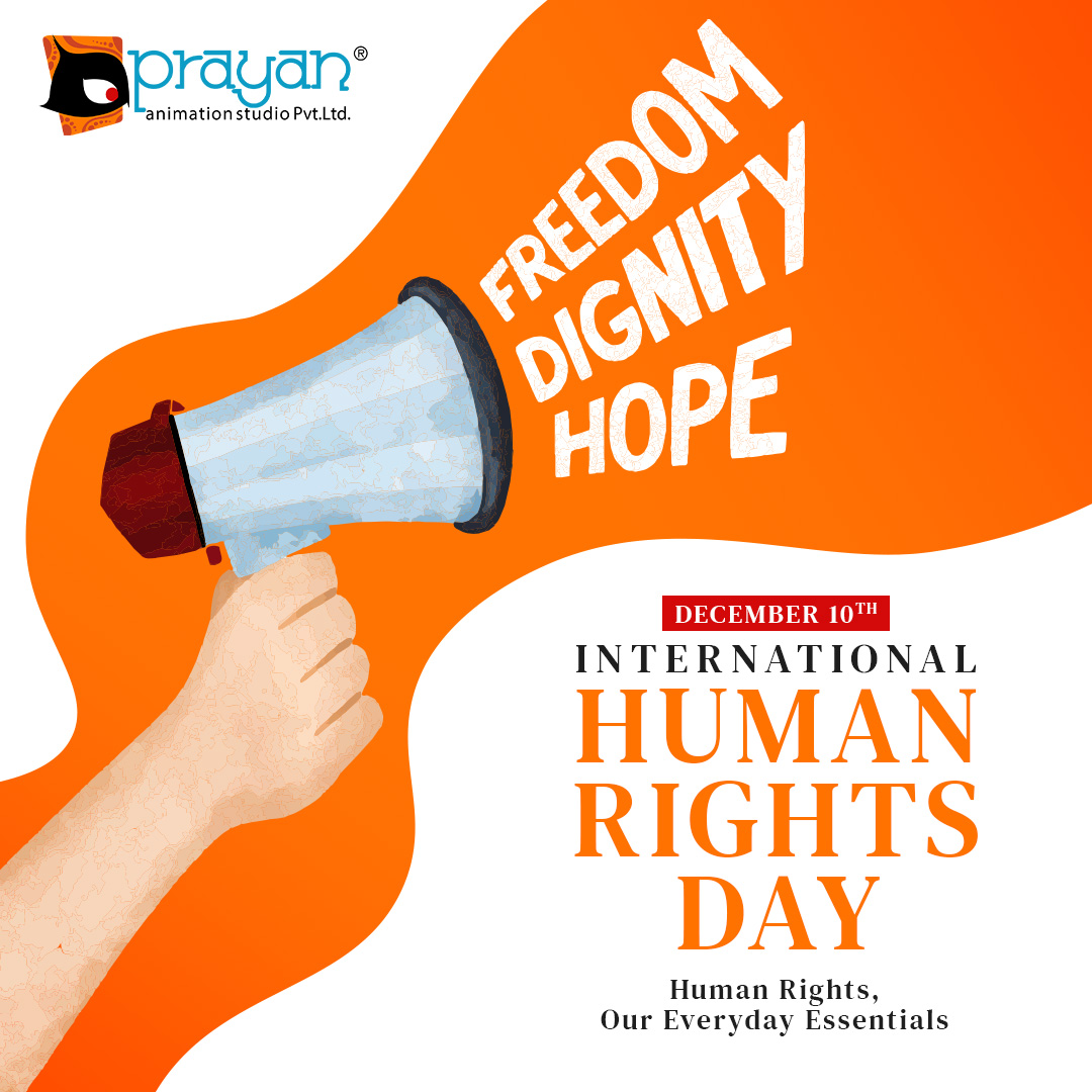 Wishing everyone a thoughtful Human Rights Day. May we all stand together to uphold dignity, justice and equality for every person, everywhere.

#HumanRightsDay #Equality #Justice #Dignity #Freedom #GlobalUnity #PrayanAnimation