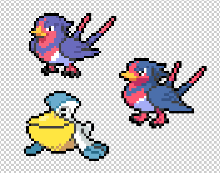 ImaginatorDX's tweet image. Remaster de mon icône sprite de Hélédelle terminé, il y avais pas mal de chose qui me déranger sur sont sprite. La c'est mieux 👀 #pixelart #fangame #modding #pokemon