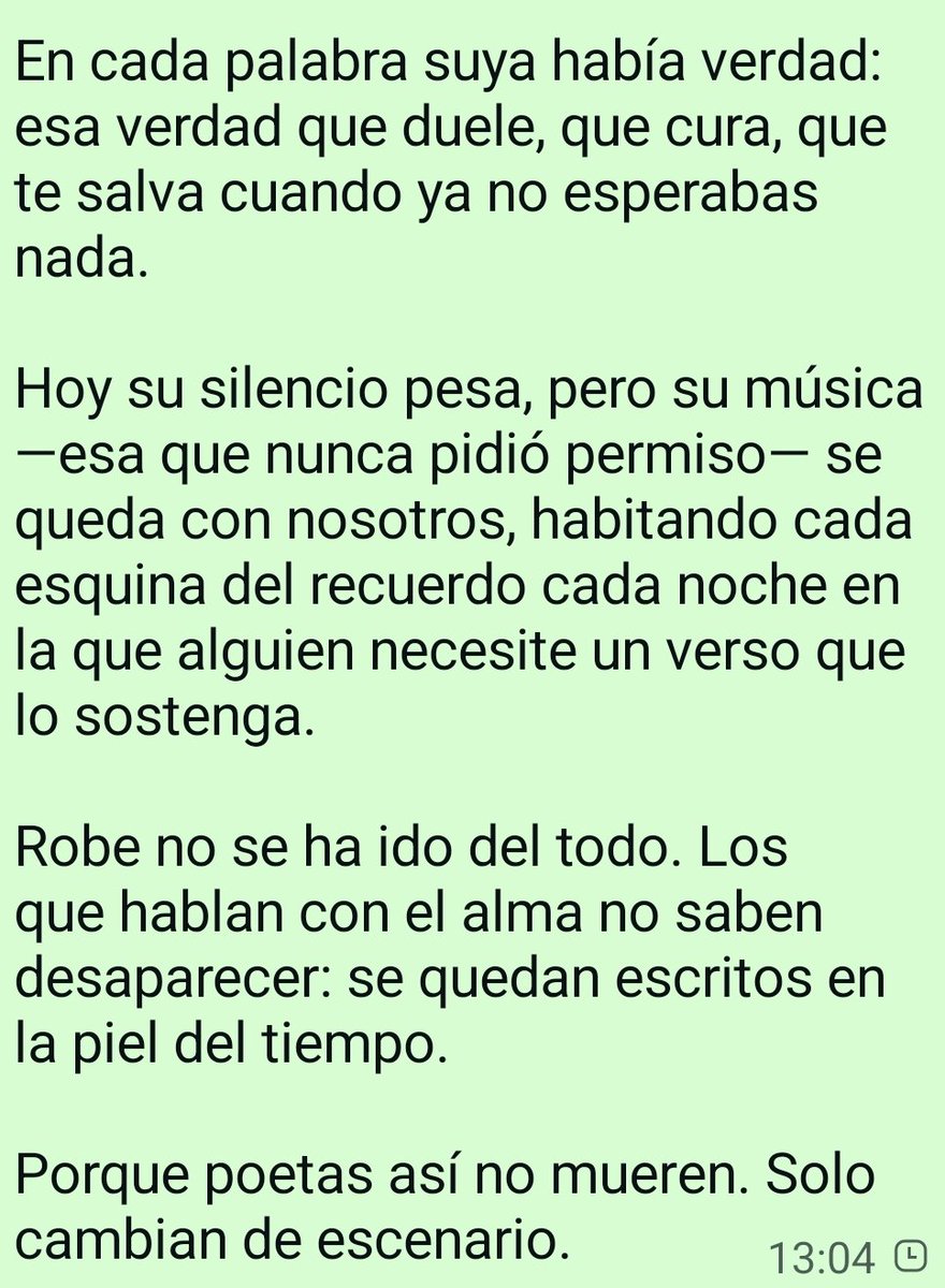 No sé quién díablos ha escrito esta maravilla sobre Robe, pero GRACIAS por poner por escrito lo que pensamos tanta gente...😭😭😭