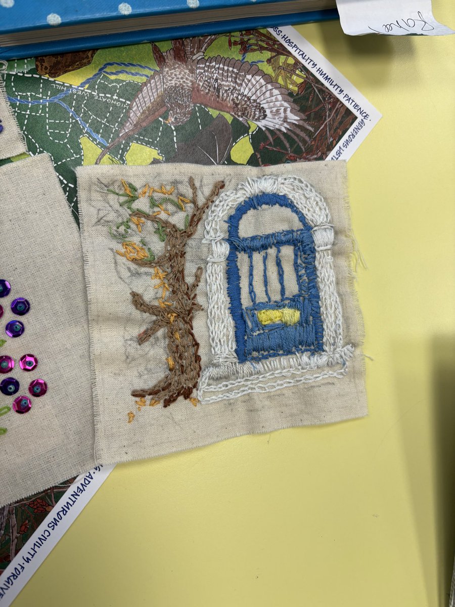 Embroidery at Kentish Town Library with the River of Hope join us every Tuesday afternoon 2 till 4pm