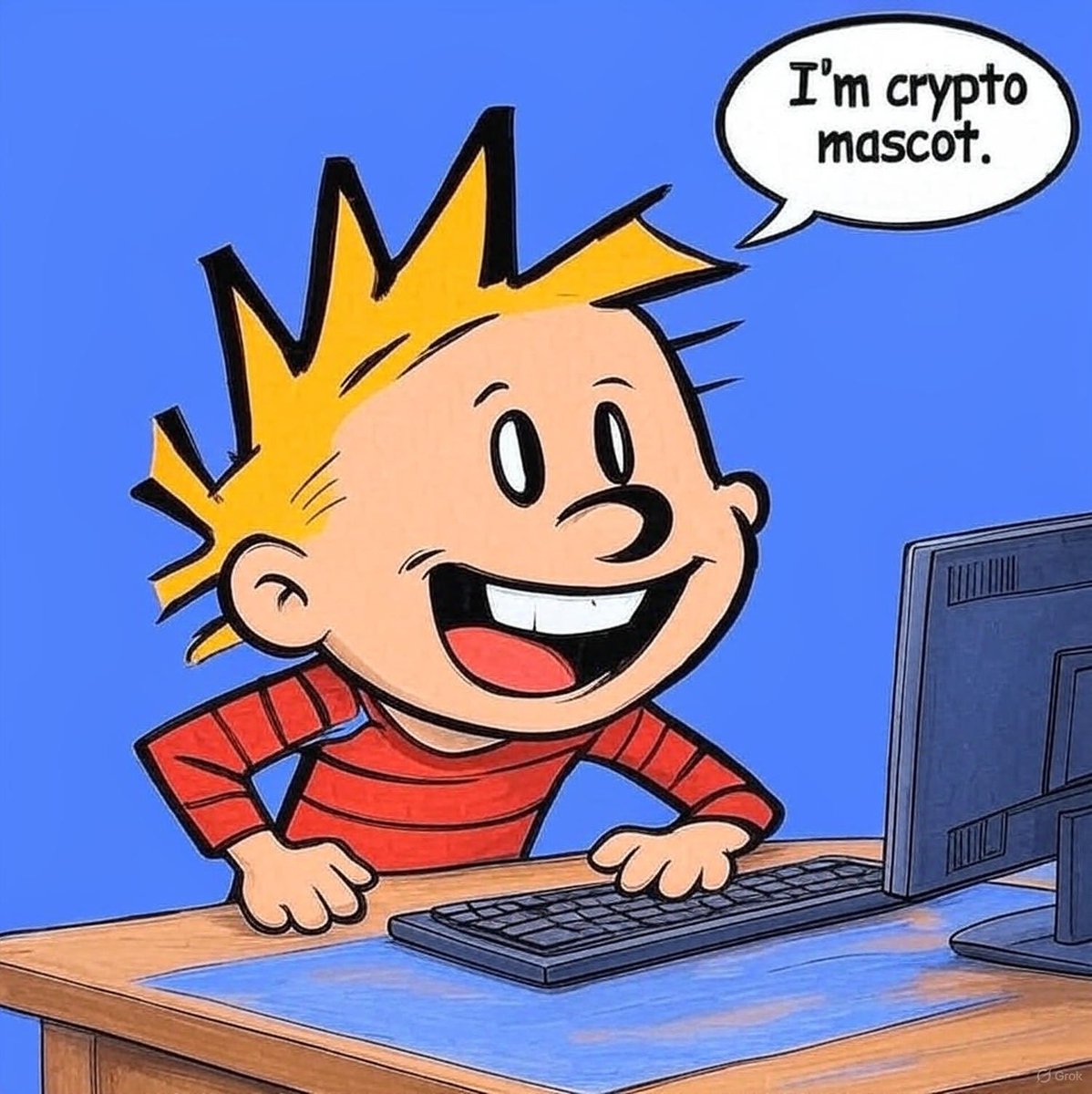 puzzleyess's tweet image. $Calvin the crypto mascot
