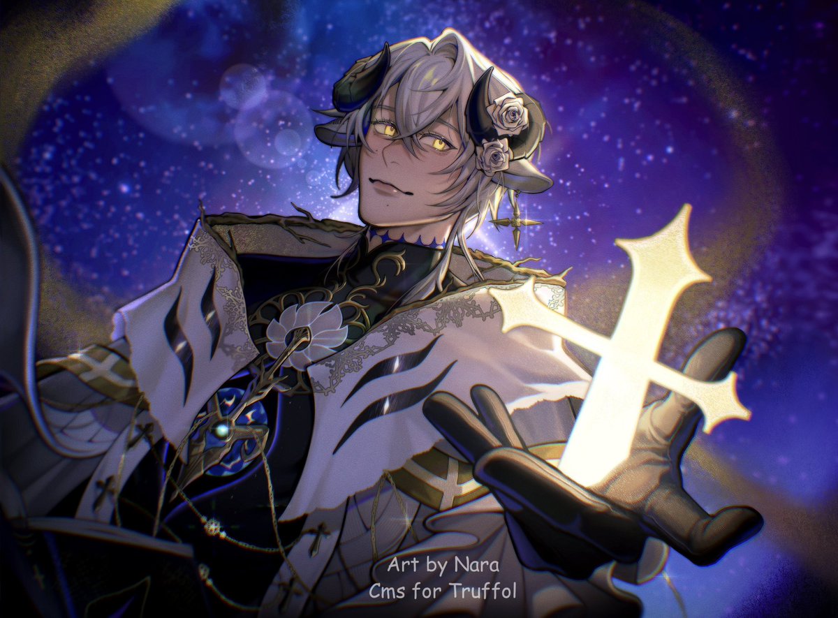 Truffol's tweet photo. 🐏🫴🏻✝️✨🌌

Art by @/naraitzz 
Cms for me
#BaabelArt https://t.co/iUksR36iFW