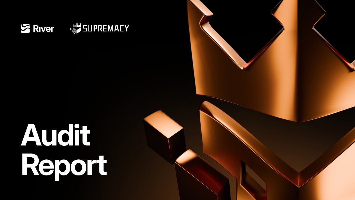 RiverdotInc's tweet photo. River Complete Audit by @SupremacyHQ

Supremacy reviewed all core contracts, including the upgraded conversion mechanism and staking logic. Their assessment confirms the system is safe and meets a high security standard.

Supremacy is trusted by companies including Binance, Ethena, ListaDAO, and Euler, and is recognized for auditing leading DeFi and infrastructure.

This gives River a solid security base as we move forward.

Audit Report → https://t.co/oy6B7stWAE