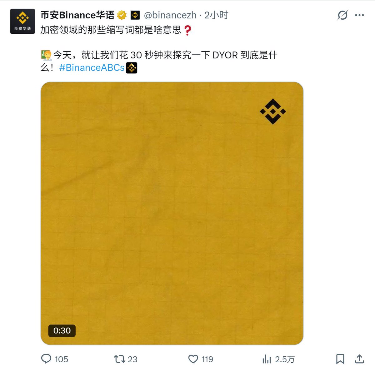 这是 <a href="/binance/">Binance</a> 币安官方主站第一次在一个代币上线alpha后发布视频说明

这也是 <a href="/heyibinance/">Yi He</a> 一姐担任CEO后首次在无意间创造的错版英文meme，也得到了 <a href="/cz_binance/">CZ 🔶 BNB</a> 大表哥的钦点“DOYR = DO YouR meme?”

跟着一姐和大表哥玩不会错，所以你还没看懂吗？