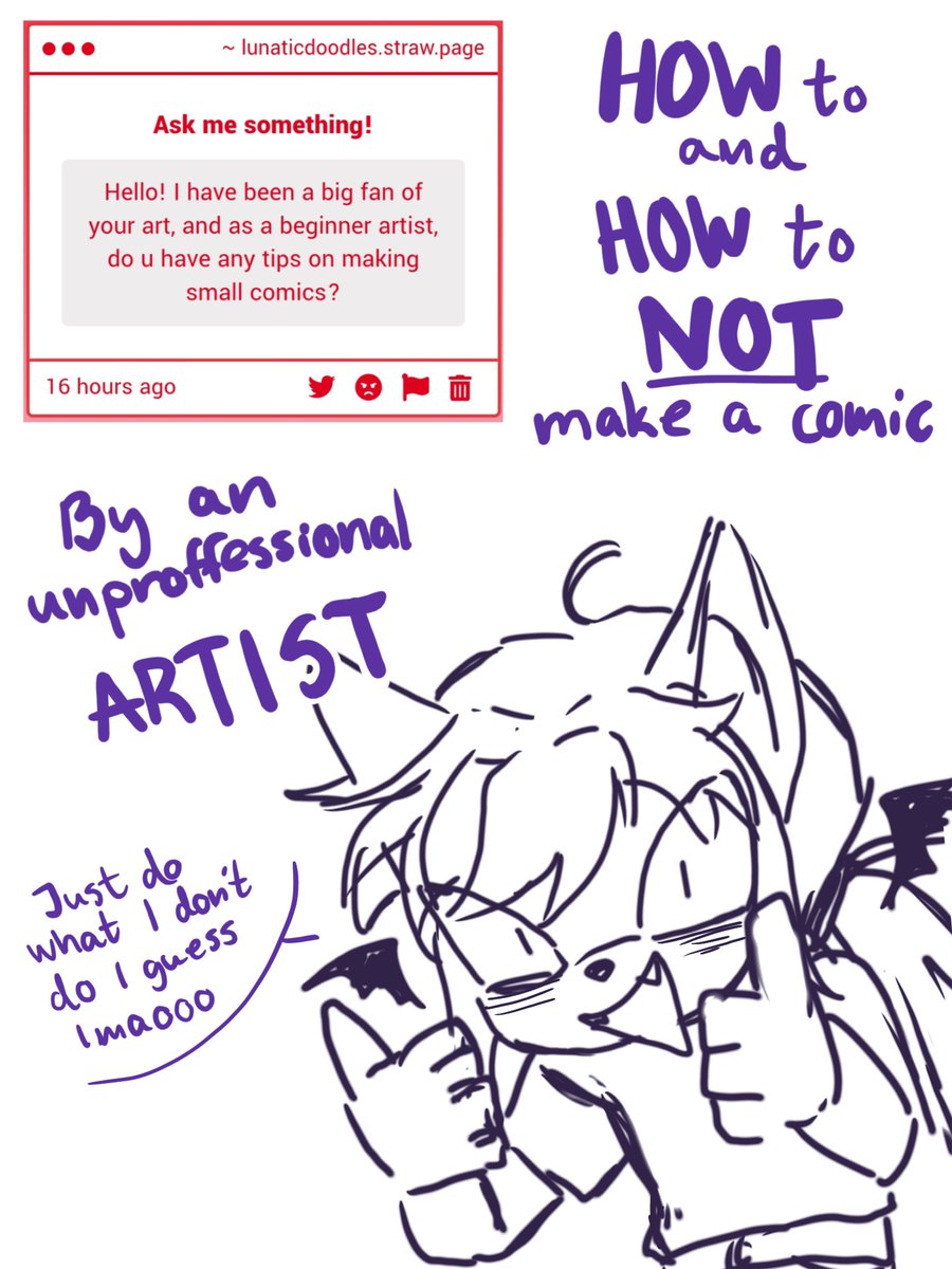 How to and how to NOT make a comic
- by an unprofessional artist, a tread 🧵