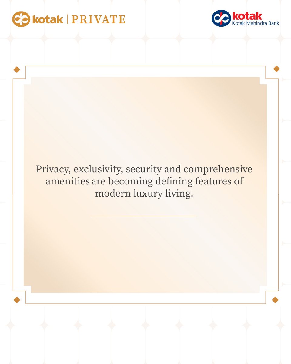 Kotak_pvt's tweet image. From unprecedented growth to the rise of experience-led luxury homes, the real estate landscape is transforming.  ​

Discover what’s driving this evolution in the Kotak Private Luxury Index 2025. Read the report – tr.ee/LIXOm7

#KotakPrivate #KPLI #KPLI2025