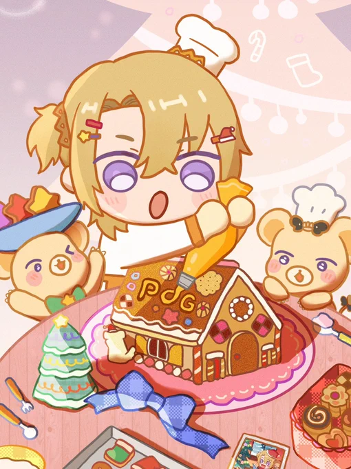 I made a phone wallpaper for December #drawluca