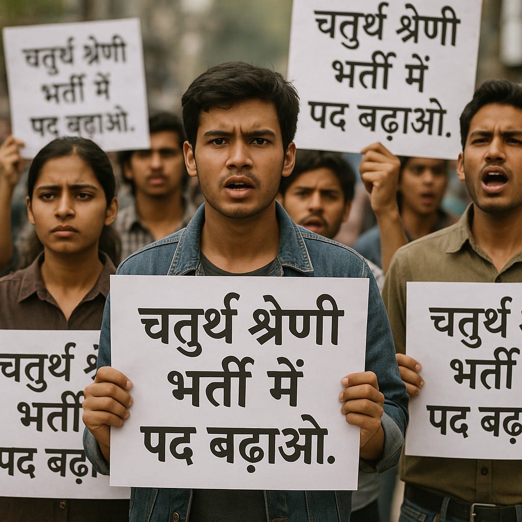 GhoslyaNarendra's tweet photo. राजस्थान में चतुर्थ श्रेणी भर्ती को लेकर युवाओं की आवाज़ अब सोशल मीडिया पर तूफ़ान बन चुकी है।
आज #RSSB_चतुर्थ_श्रेणी_पद_70K_करो तेजी से ट्रेंड करते हुए टॉप हैशटैग्स में शामिल हो गया है।
📌 बढ़ती बेरोज़गारी
📌 कम पदों की संख्या
📌 भर्ती प्रक्रिया में देरी
@BhajanlalBjp @RajCMO https://t.co/ZXY0CsRSCO