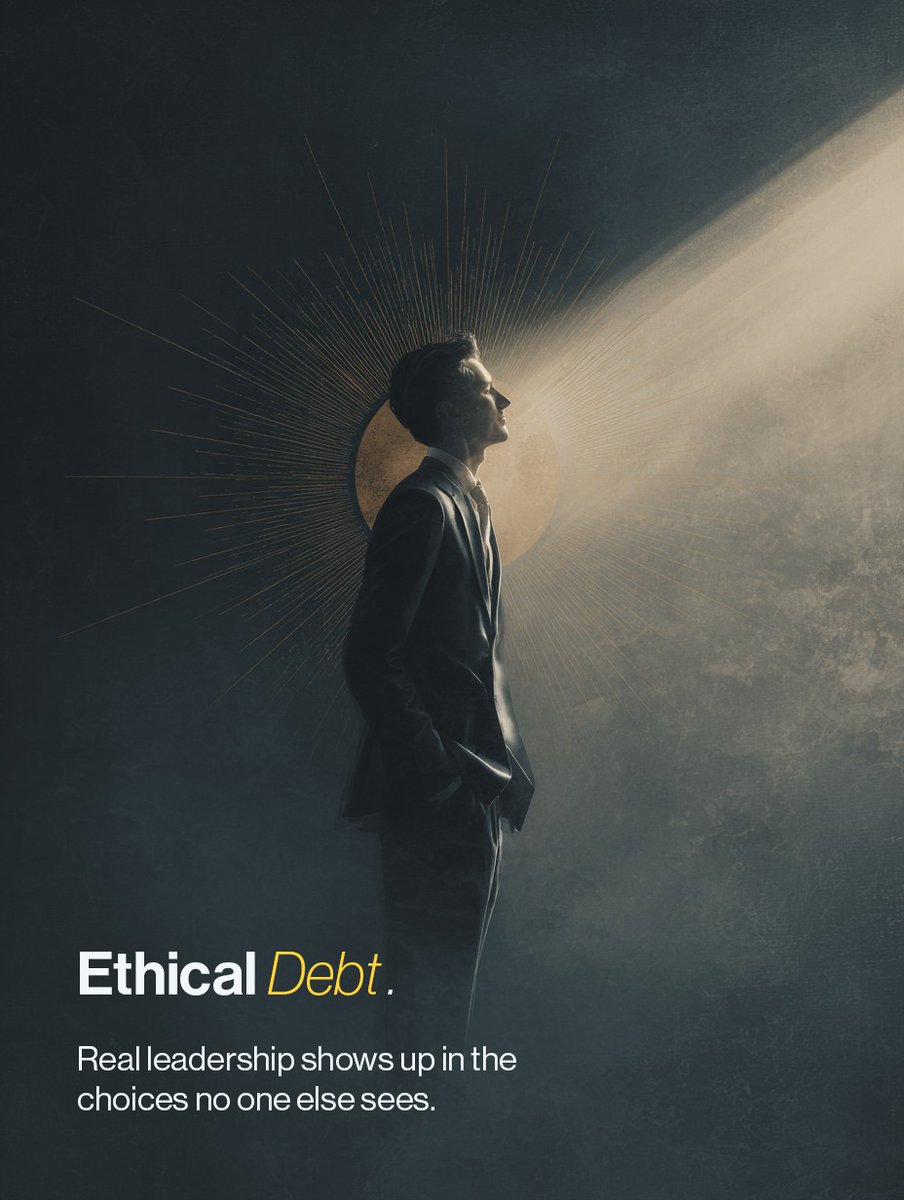 KuruvaVMurthy's tweet photo. Ethical Debt: Real leadership shows up in the choices no one else sees.

It’s not the quick wins that define you, but the commitment to long-term integrity — even when the easier path tempts you.

#ethicalleadership #integrityfirst #longtermvision #trueleadership #leadwithintegrity #principledleadership #leadershipmindset #characterovercomfort