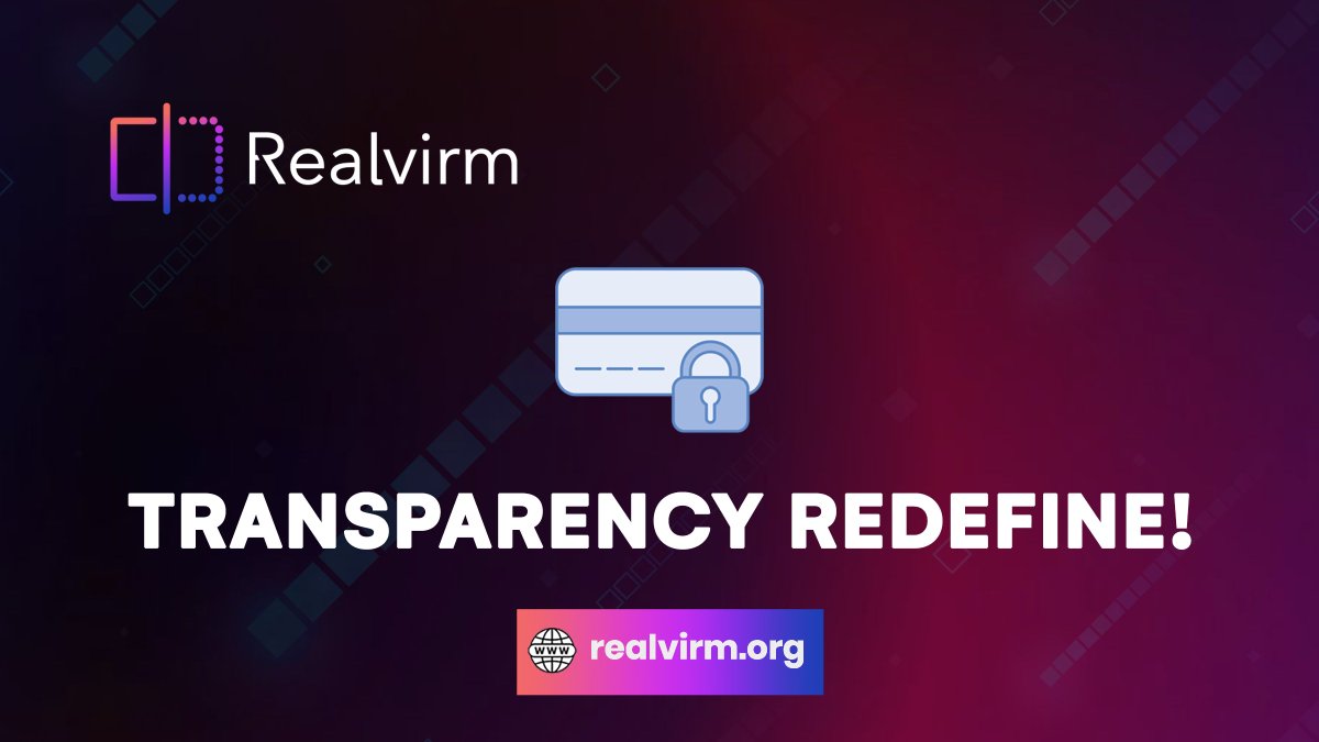 Realvirm's tweet image. 🔍 Transparency redefined!

📊 Every transaction &amp;amp; asset detail on #Realvirm lives immutably on the blockchain, ensuring trust, clarity &amp;amp; security for all traders.

$RVM