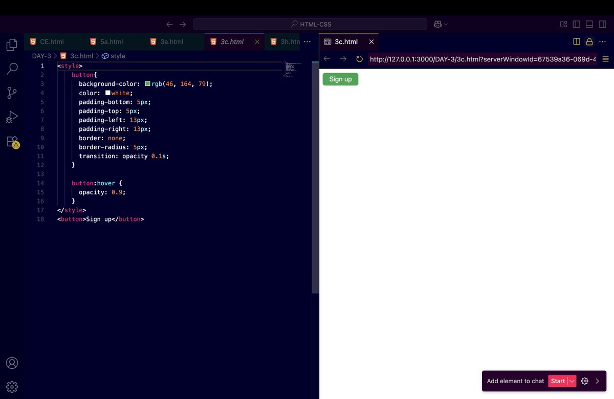 TheSamBuilds's tweet photo. 📅 Day 3 — Web Dev Journey
Today I learned some cool CSS effects:
✨ Hover effects ⚡ Transitions 🌑 Shadow properties (text-shadow &amp; box-shadow)
Loving how small CSS tricks can transform the whole UI! On to the next step 🚀
#100DaysOfCode #WebDevJourney #CSS #TechWithSam https://t.co/gj2T6XCdZi