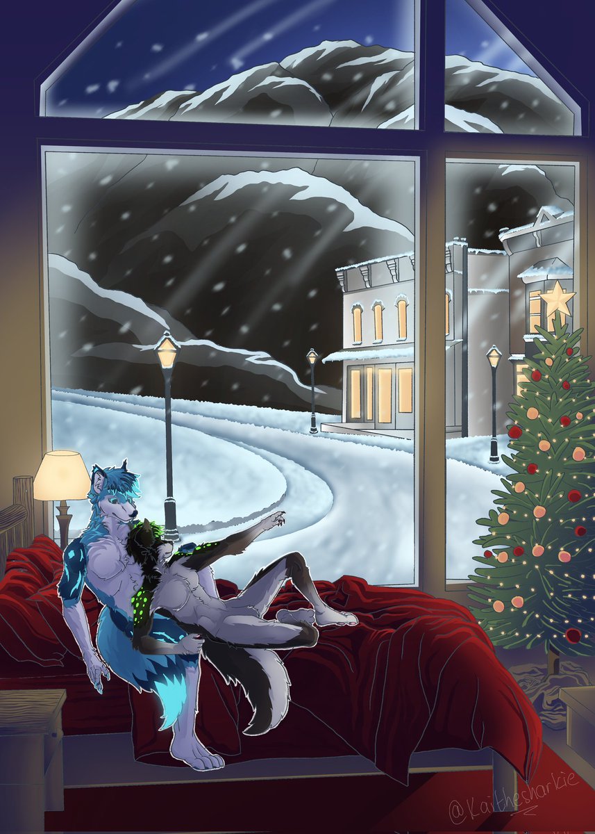 KaiTheSharkie's tweet image. Tis the season, and we would like to feel warm and cosy inside 🎄🎁

Art for @LexxVR and @TheJerryFox 

#furry #furryartist #furryart #furrychristmas #furryfandom