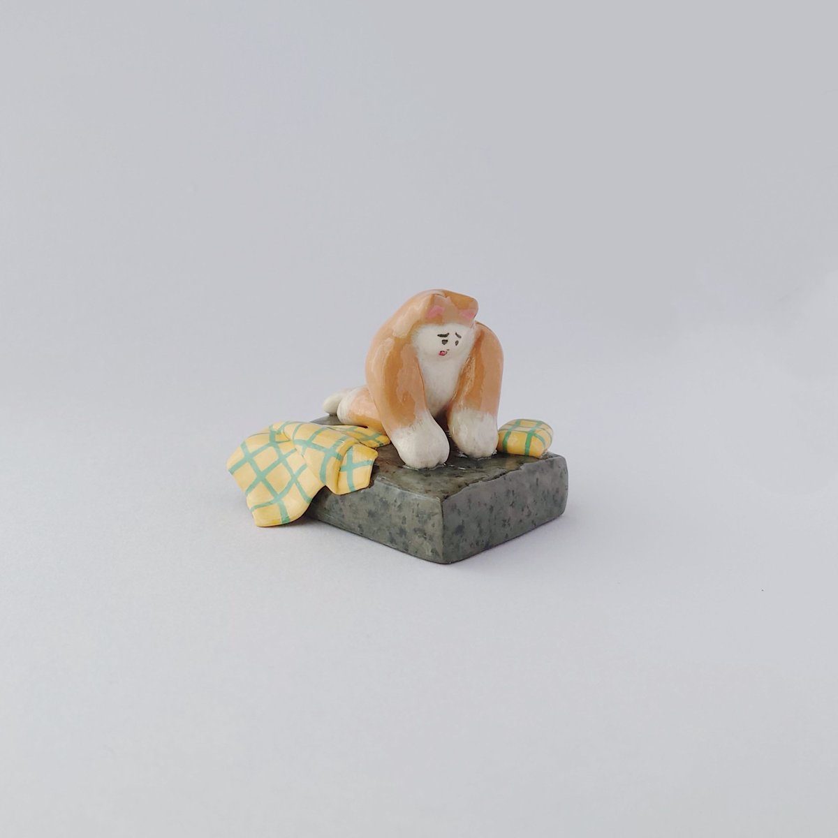 起きたら敷布団がこんにゃくになっていたねこ