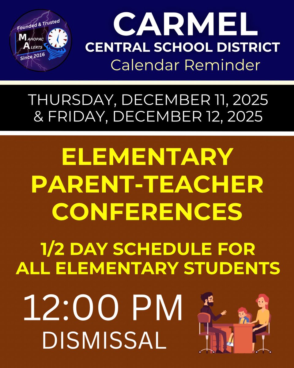 CALENDAR REMINDERS - THURSDAY, 12/11/25 &amp; FRIDAY, 12/12/25: