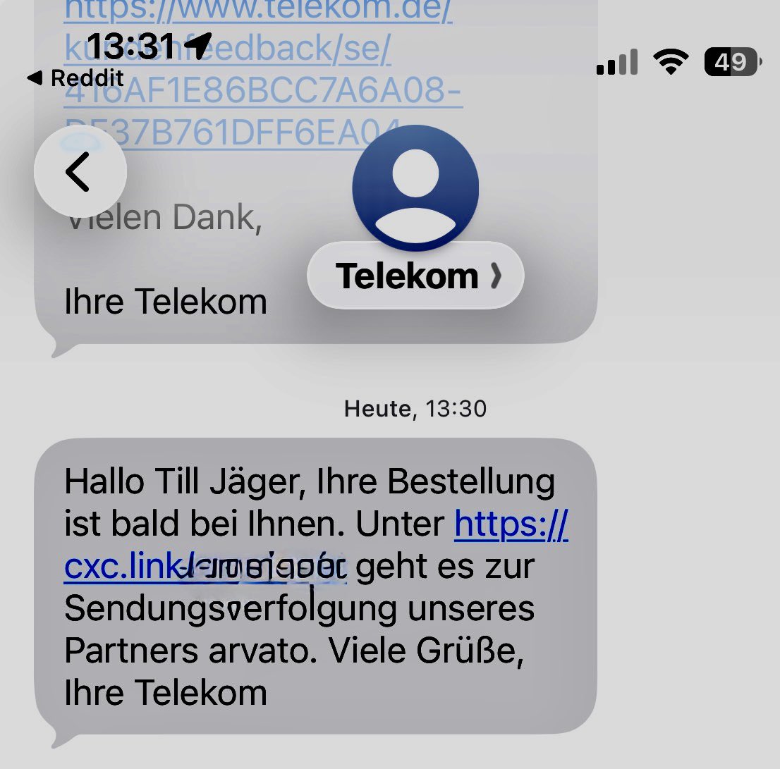 TillsTweet's tweet photo. Would you trust a tracking link like this? @deutschetelekom?
It’s gets even worse. Following the link redirects me to a domain “https://t.co/ucYEwRPiXa”. Why this obscurity? This is not transparent from a security standpoint. https://t.co/mIRQB02LUG