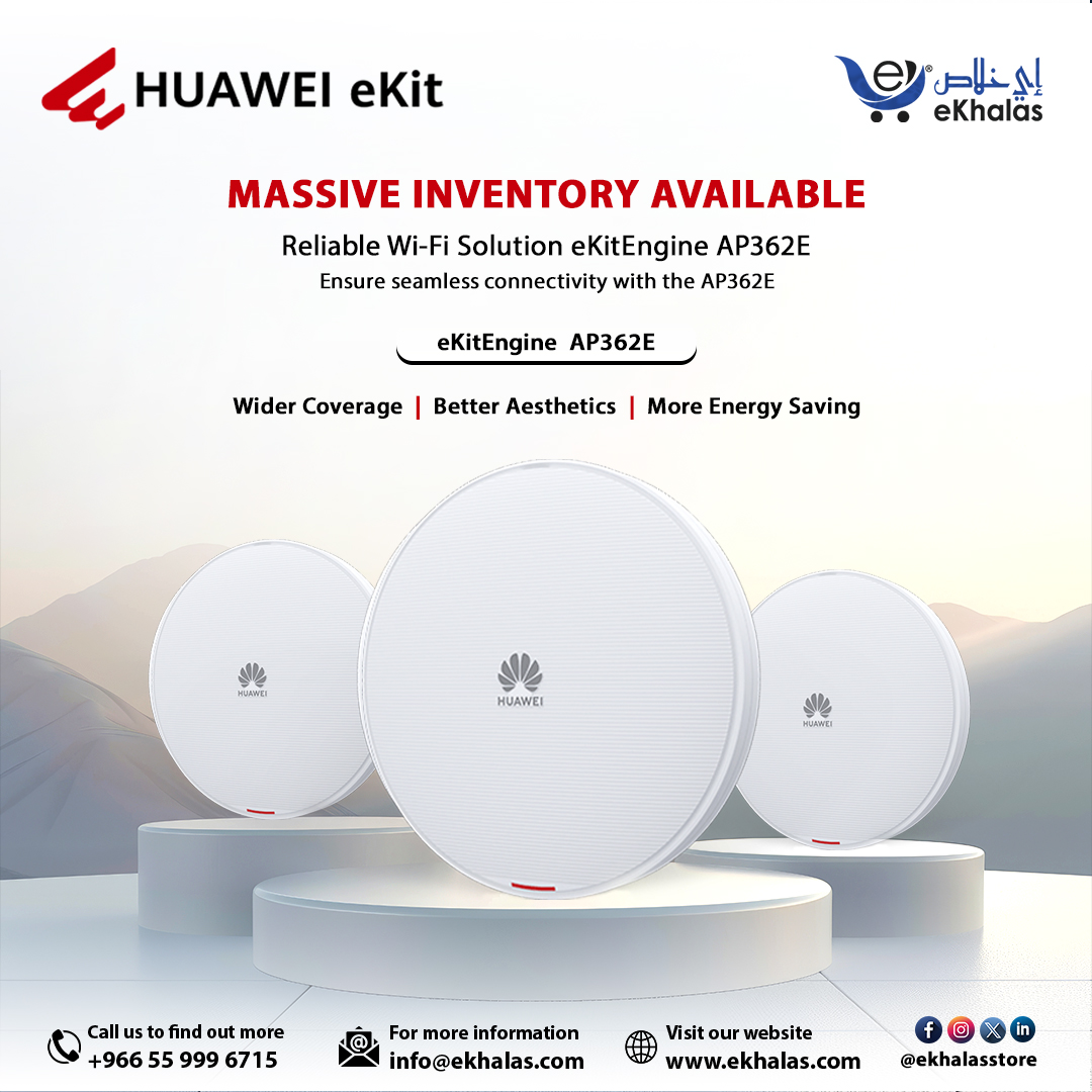 ekhalasstore's tweet photo. Shop now at Ekhalas Store and unlock the full potential of HUAWEI eKit for your SME!
.
.
.
#ekhalas #vision2030 #ekhalasstore #NetworkingEssentials #Professional #HurryWhileStocksLast #saudi #onlineshopping #huawei #huaweip20pro #linksys #cisco #tplink #vision2030 #alrajhitel https://t.co/QKnnZF5hds