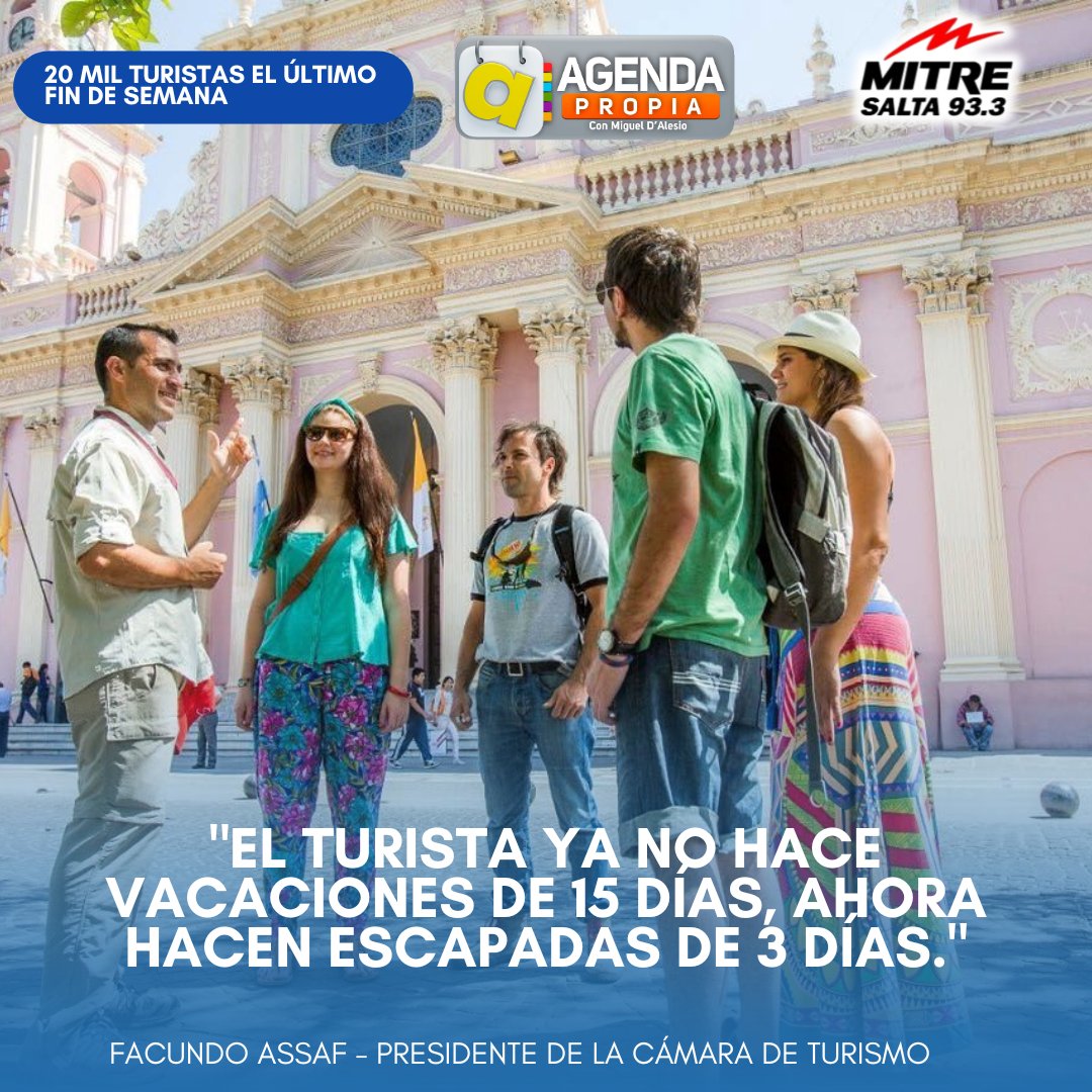 🎙️HOY | <a href="/FacundoAssaf/">Juan Facundo Assaf</a> - Presidente de la Cámara de Turismo de Salta, en diálogo con <a href="/migueldalesio/">Miguel Dalesio</a> en 📒 #AgendaPropia por <a href="/radiomitresalta/">Radio Mitre Salta</a>

🖱️ Escúchanos en vivo, todos los martes en mitresalta.com.ar