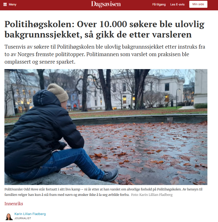Politiansattes varslingsombud (PAVO) tweet media