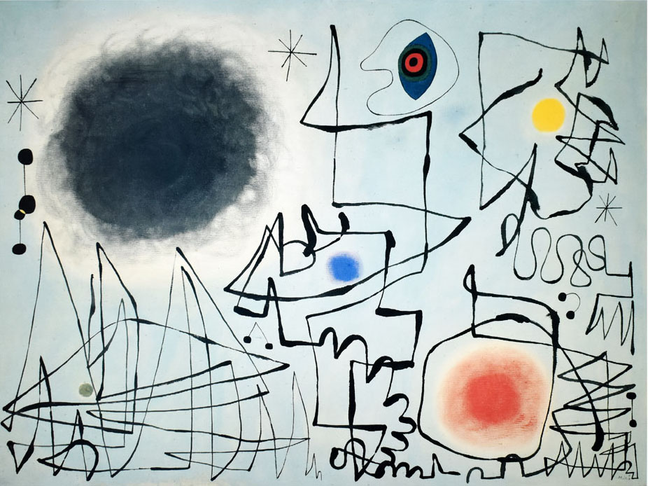 ジョアン・ミロ （Joan Miro、1893-1983） 『ダイヤモンドは夕暮れに