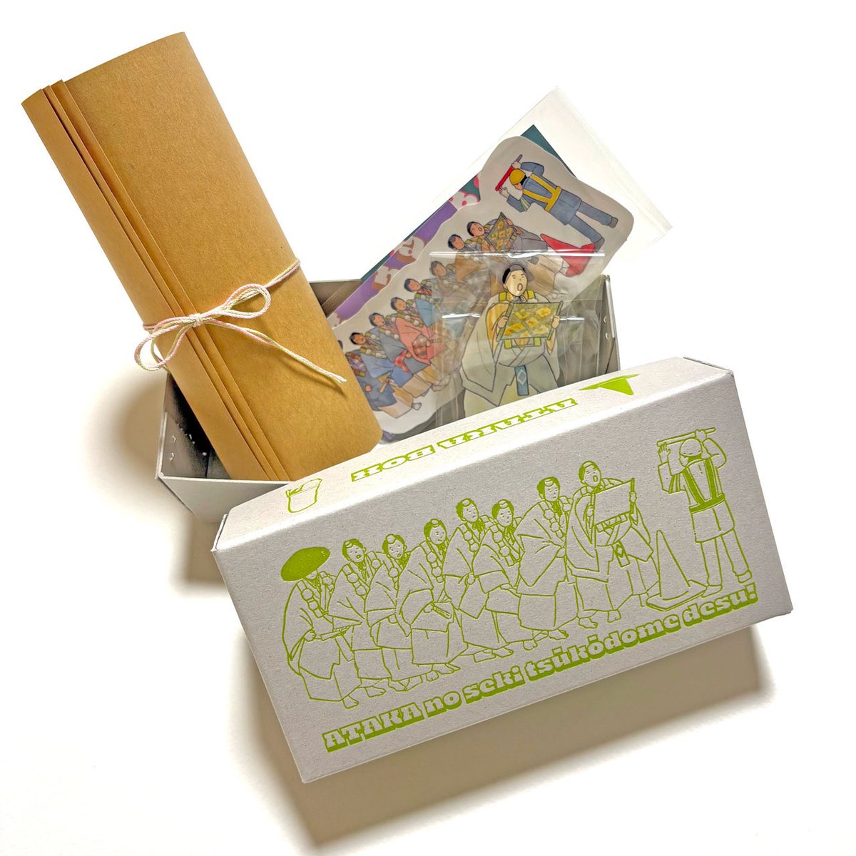 ofispace's tweet image. 📅2026年版ゆかいな能楽カレンダー📅
本日より発売開始です🎉

今年のカレンダーは巻物風の長尺タイプ（勧進帳…⁉︎）
弁慶アクリルスタンドと安宅ステッカーがセットになった安宅づくしの仕様です。
【ATAKA BOX】に入れてお届けします！

ぜひサイトで詳細ご覧ください👷
space-noh.com