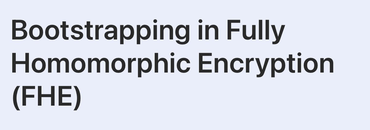Fully Homomorphic Encryption (FHE) enables computations on encrypted data without decryption.
This preserves privacy in cloud computing, AI, and blockchain applications.

Noise accumulation from operations limits computation depth in FHE schemes.
__________________________
