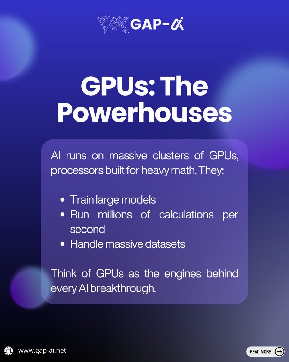 thegapai's tweet photo. AI may feel effortless on the surface, but every response comes from a massive engine room of GPUs, cooling systems, and nonstop energy. Behind every smart output is serious hardware at work.

#AIDataCenters #HowAIWorks #TechBehindAI https://t.co/aGopw21G2t