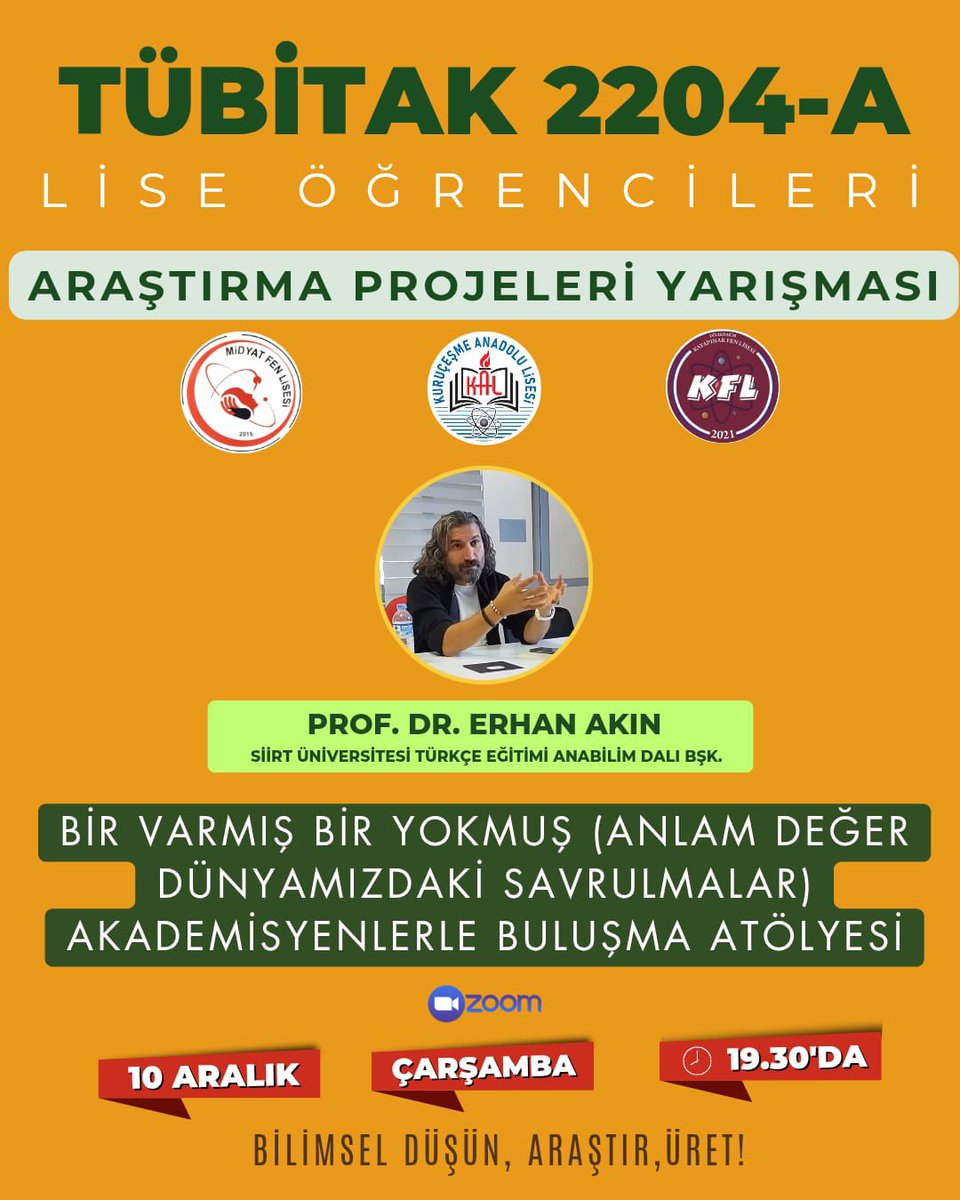 Prof. Dr. Erhan AKIN hocamızın katılımı gerçekleştireceğimiz bu güzel söyleyişimize tüm öğrencilerimiz davetlidir. <a href="/MidyatFen/">Midyat Fen Lisesi</a>