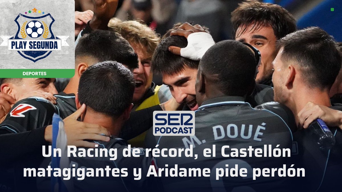 PlaySegunda's tweet image. ⚽️👀 13x11 | ¡NUEVO EPISODIO YA DISPONIBLE DE #PLAYSEGUNDA! 🙌 

😳 No se dice @CDCastellon, se dice MATAGIGANTES 🎯

📌 Un @realracingclub de récord, las disculpas de Aridane… y mucho más!!!

🎧 @OscarEgido y @joseaduro 📲linktr.ee/PlaySegunda
