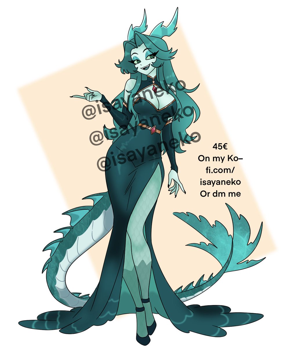 Isayamura's tweet image. Sea Dragon adopt!🐉
Link on my comments! 

#helluvaboss #helluvabossoc #hazbinhotel #hazbinhoteloc #dragonfurry