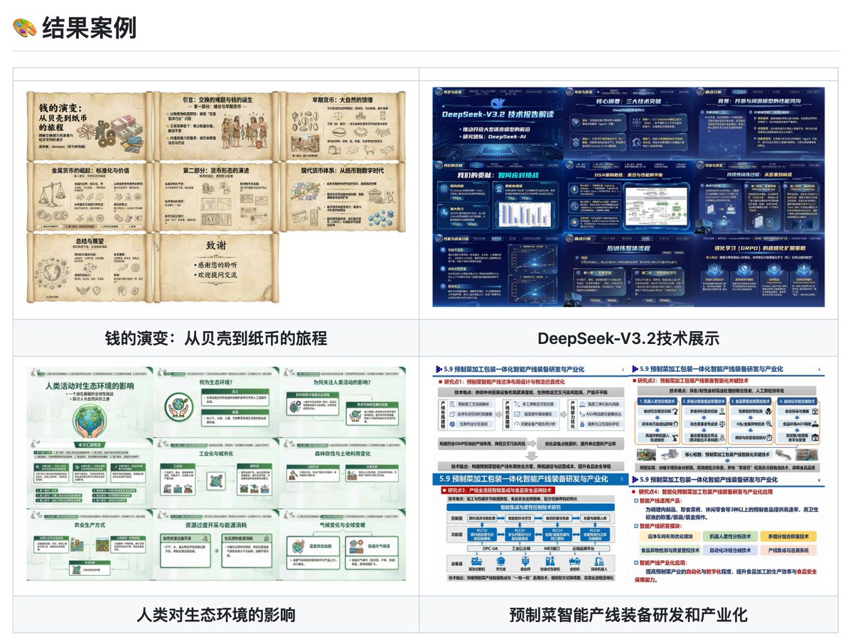 馬上要做年終總結匯報,PPT 還是空白,用傳統的AI 生成工具雖然快,但那股濃濃的「模版味」實在拿不出手。
逛GitHub 發現banana-slides 這個項目,基於Nano Banana Pro 模型,試圖在「快」與「美」之間找到平