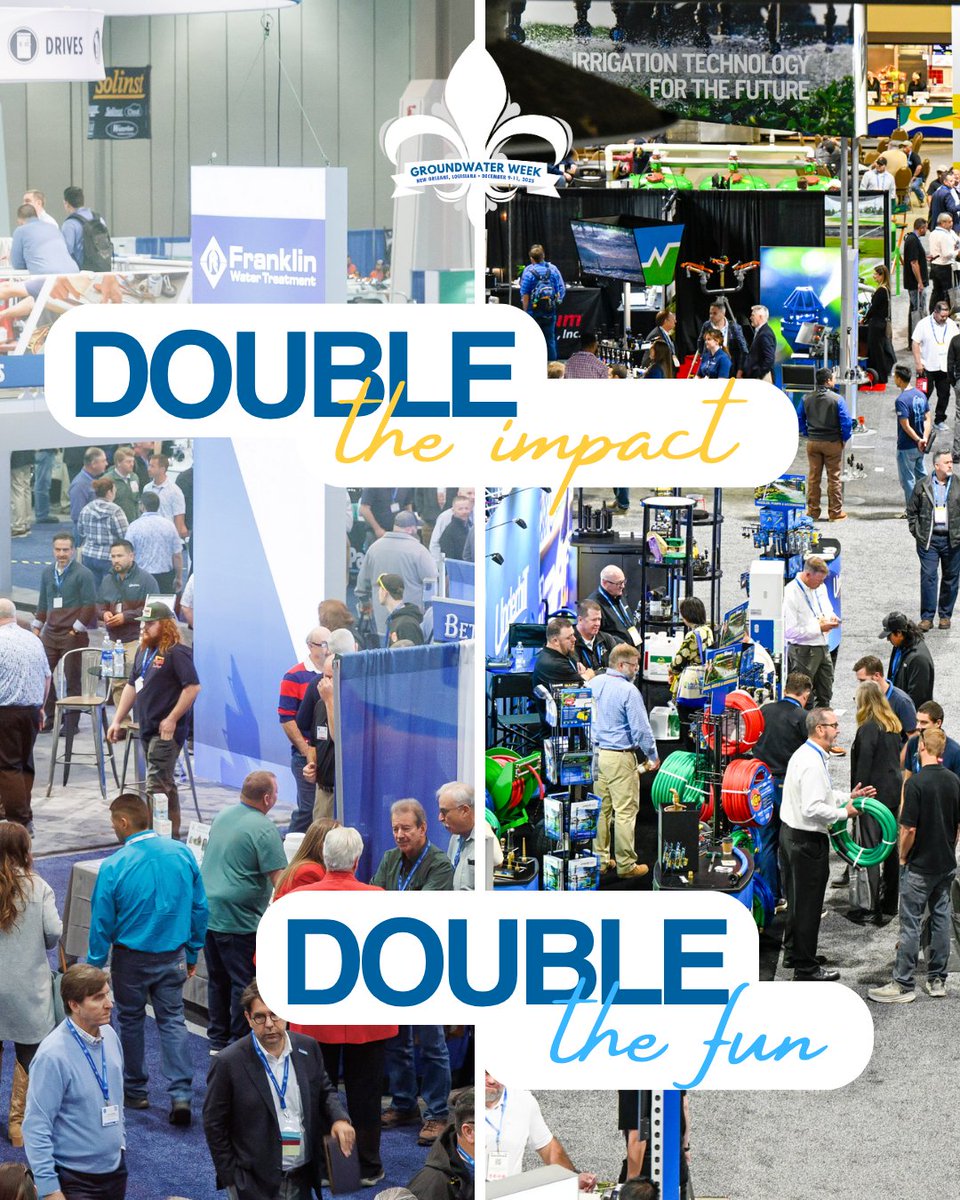 Day 2 at #GWW25 co-locating with @irrigationassociation is all about inspiration and leadership!🌟 
From this morning’s awards and keynote to the interactive sessions and exhibit hall tours, today is a celebration of excellence and innovation across the groundwater industry. The