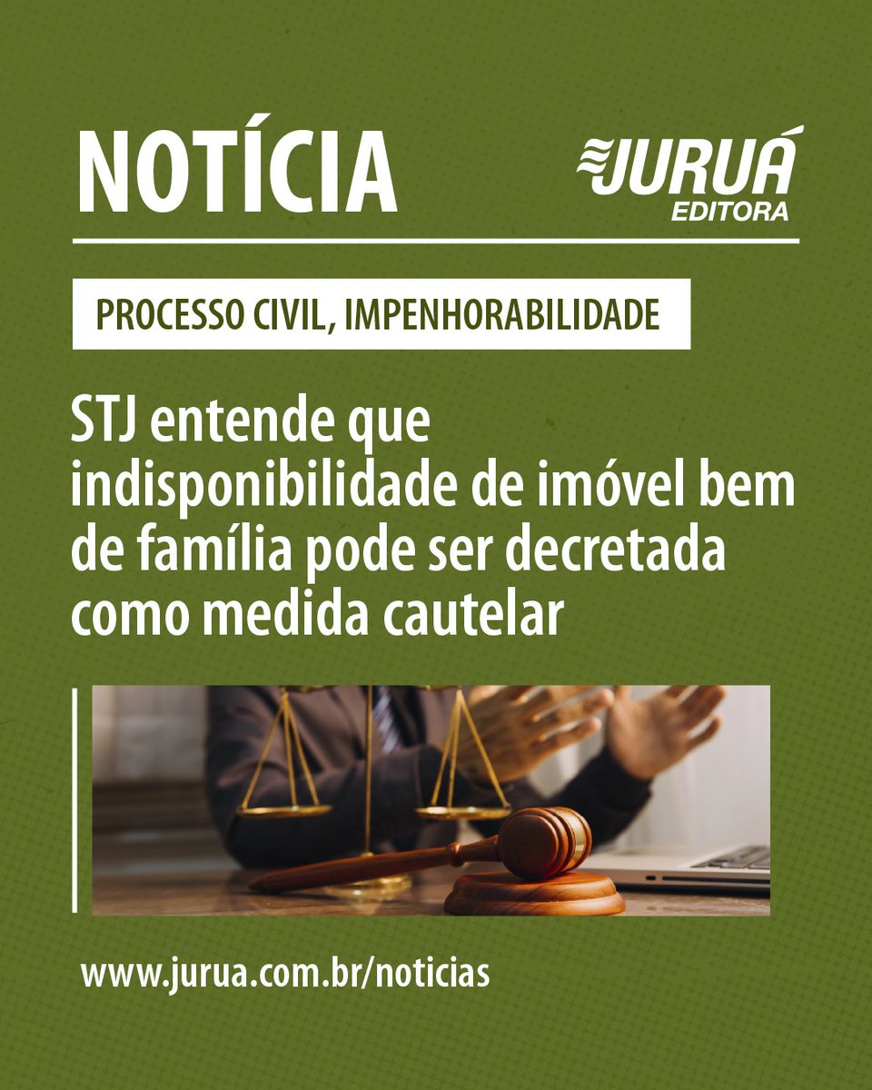 editorajurua's tweet image. ⚖ Leia a íntegra em: jurua.com.br/noticias.
#penhoradeimovel #impenhorabilidade #processocivil