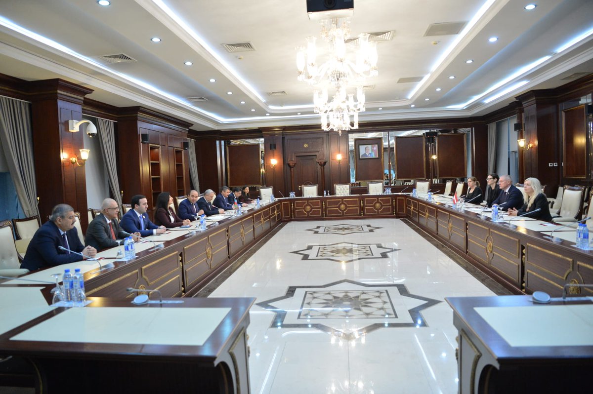 kamranbayramovm's tweet photo. Members of the Working group on interparliamentary relations with #Latvia met with Edgars Skuja, Latvian Ambassador to #Azerbaijan today at #MilliMajlis, discussed the expansion of #bilateral relations and had productive views on strengthening #interparliamentary #cooperation https://t.co/7CydmDAqYv
