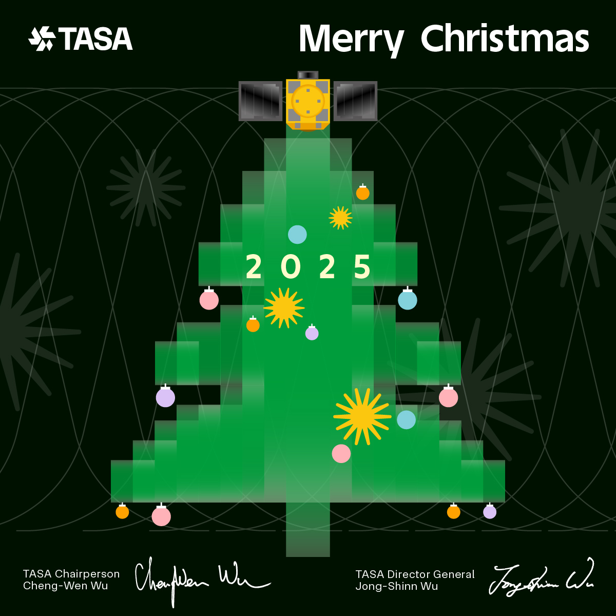 TASA_Taiwan's tweet photo. Happy Holidays! May this season bring warmth, wonder, and new journeys to all. 🚀 https://t.co/3QZ753RNyT