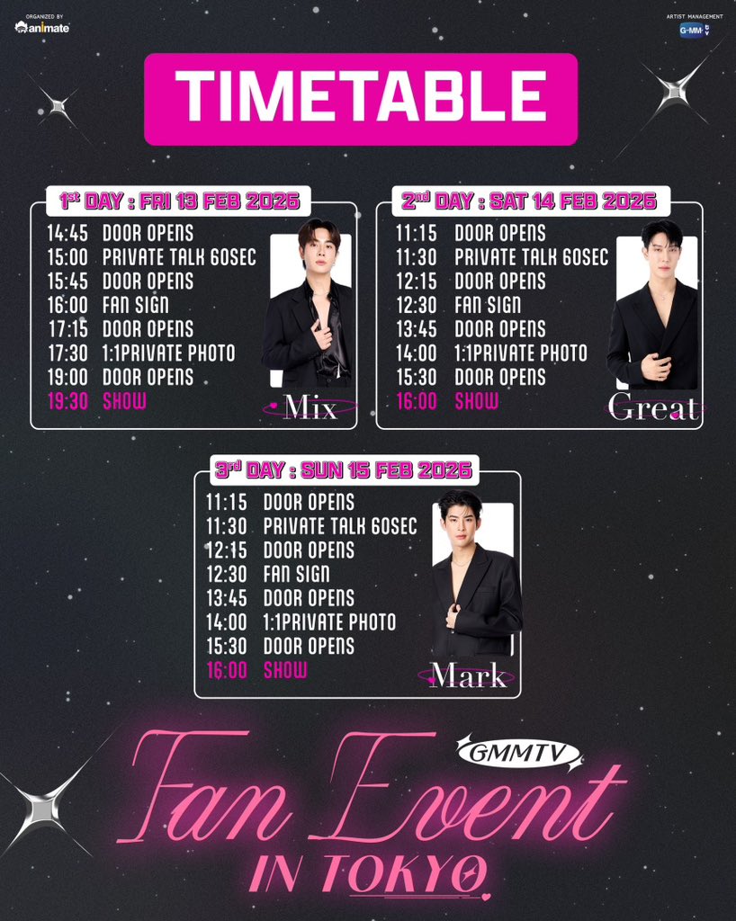 MixOfficialFC's tweet image. 📢 The tickets go on sale today 🎫

🗓️ : 25 Dec 2025
🕛 : 12.00 PM (10.00 PM 🇹🇭)
🔗 : animate-ticket.com/events/14

@wixxiws #mixxiw ♡ 
𖥦 #FanEventTokyoxMix