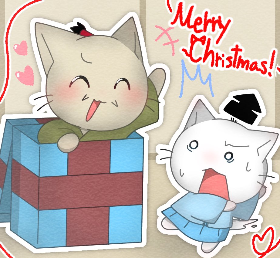 メリークリスマス！！🎁🩵❤
 #ねこねこ日本史