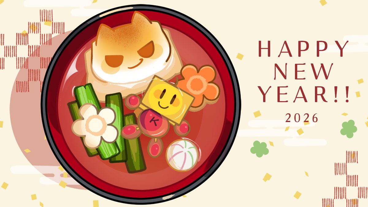 wairosoft's tweet image. 今日はお雑煮をモグモグモグ……🤤

#おもちワイロくん
#いい焼き加減です