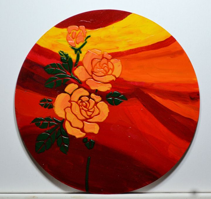 Art of the Day! "AMBER ROSES". Buy at: ArtPal.com/lenneastudio?i…