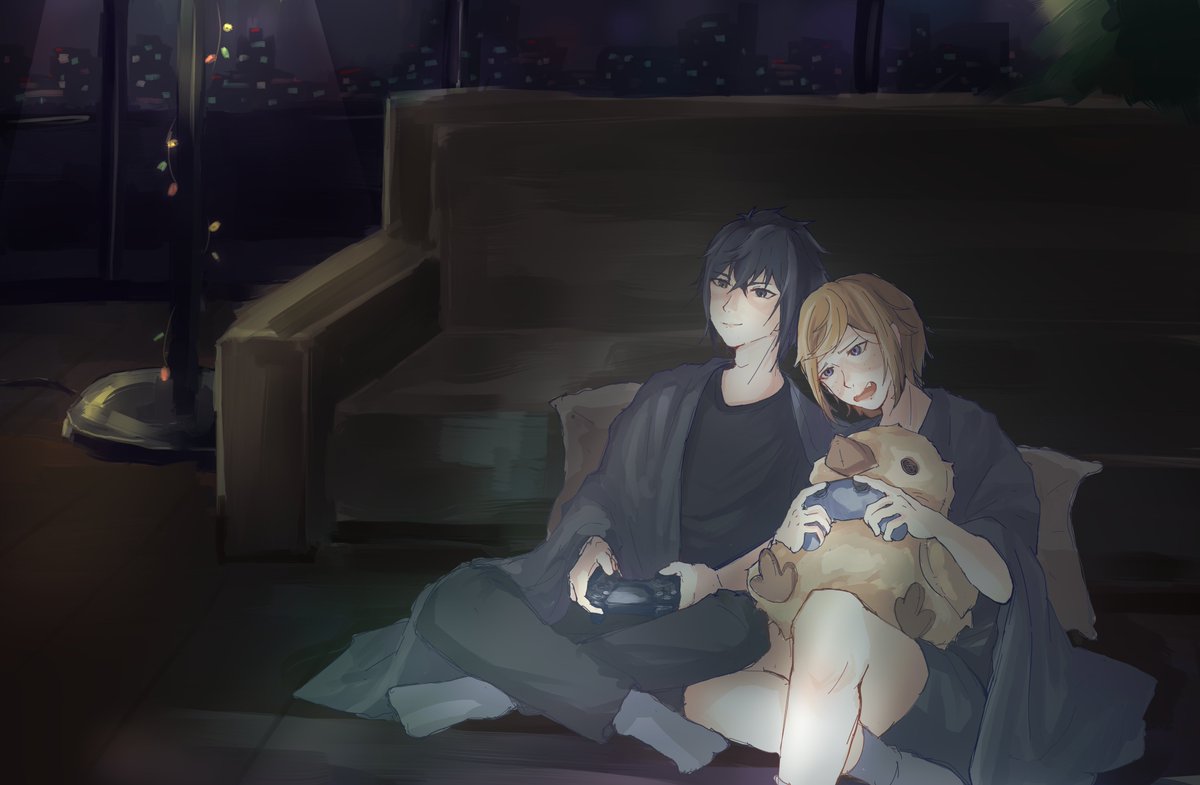 codeataki_'s tweet image. Happy Holidays!!🎄
Gaming night for the boys 

#FFXV #promptis