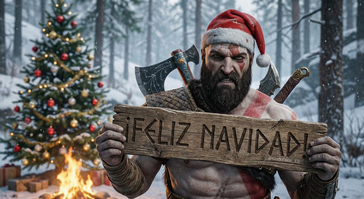 ¡Kratos os felicita la Navidad! Y yo también, por supuesto😄.

#FelizNavidad2025 #GodofWar