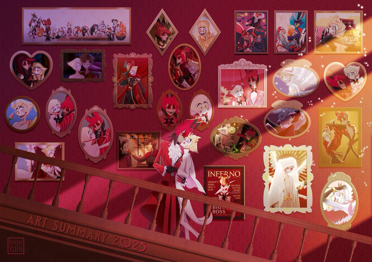 Merry Sinsmas and Happy Holiday!!! 🎉🎉🎄🎅  

#artsummary2025 ~~~  

i made many #radioapple 🥰🥰 most of them are thanks for themed week events. Thanks for those who are hosting 😘 Some of them are from zines and fanprojects. Hopefully i can participate in more next year.